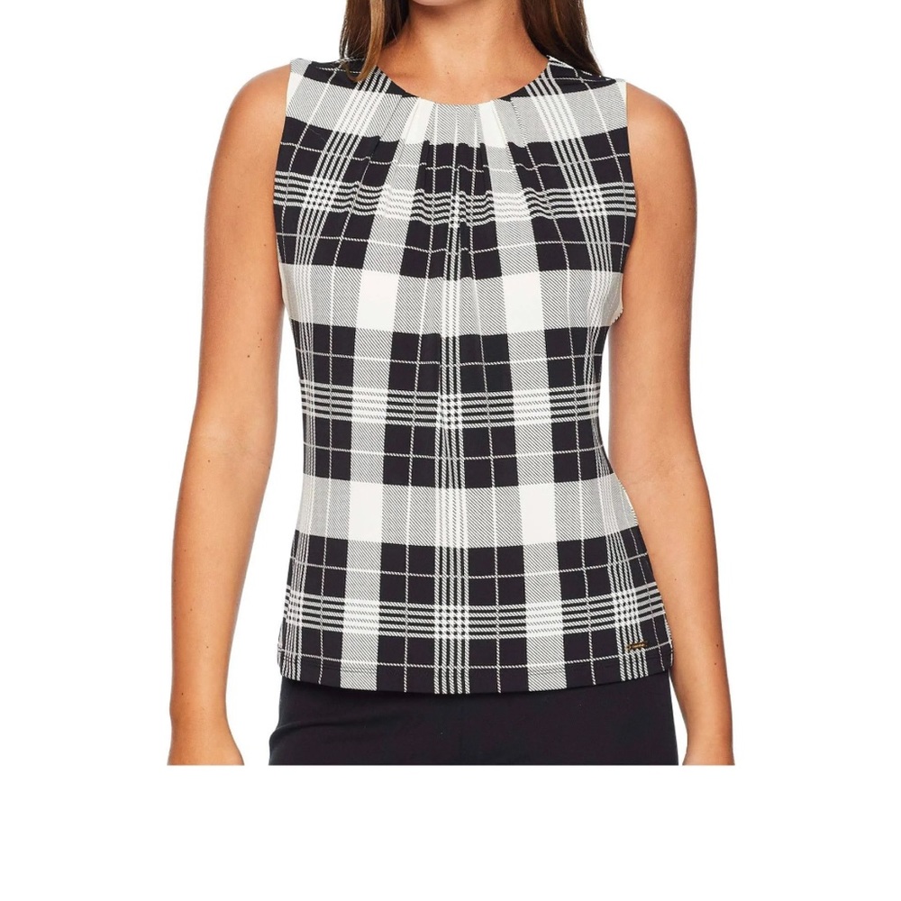 Calvin Klein Plaid Top